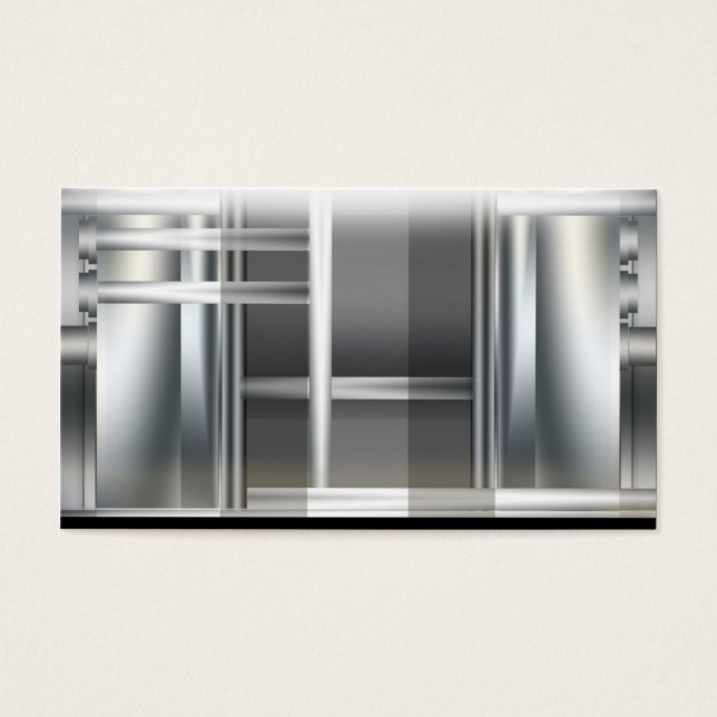 Cartes De Visite Métallique : Tuyaux industriels (Devant)