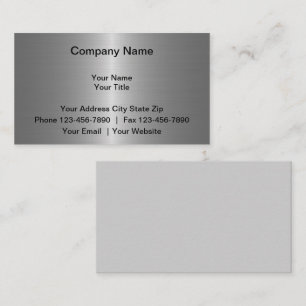 Cartes de visite métalliques simulés