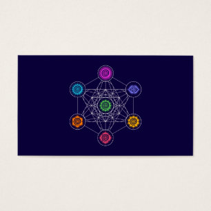 Cartes De Visite Metatrons Cube, Chakras, Cosmic Energy Centers