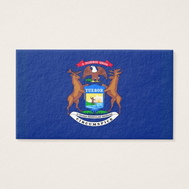 Cartes De Visite Michigan State Flag Design (Devant)