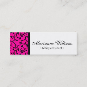 Cartes de visite micro de beauté de damassé de