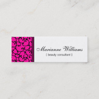 Cartes de visite micro de beauté de damassé de