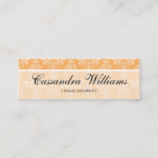 Cartes de visite micro de beauté de damassé de