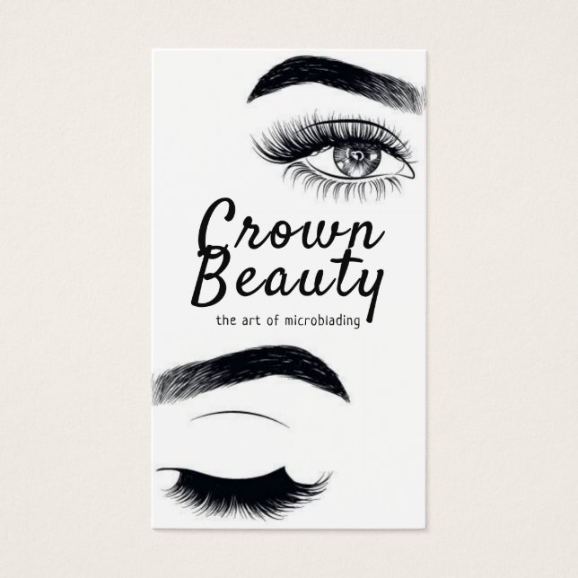 Cartes De Visite Microblading moderne, sourcils, maquillage permane (Devant)