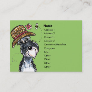 Cartes de visite mignons de Schnauzer grand d'Ole