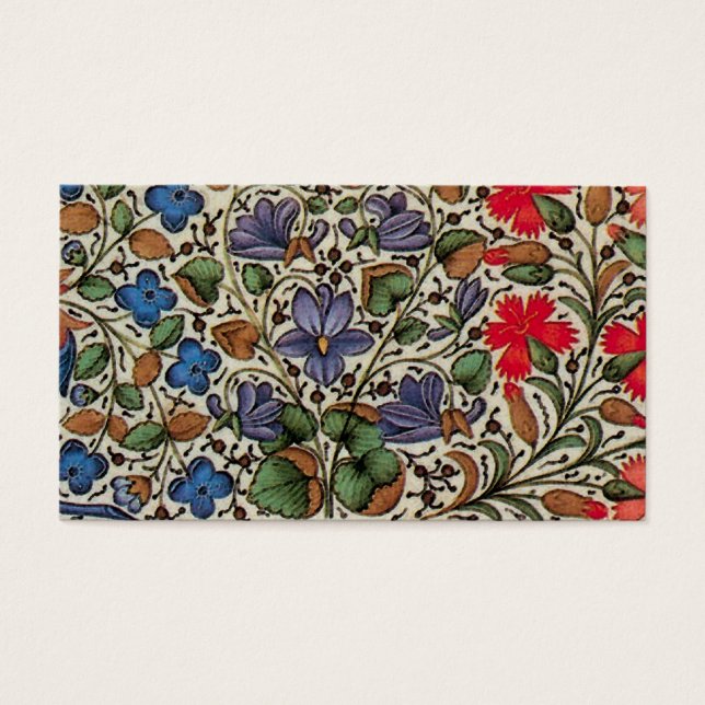 Cartes De Visite Mille fleurs - fleurs médiévales (Devant)