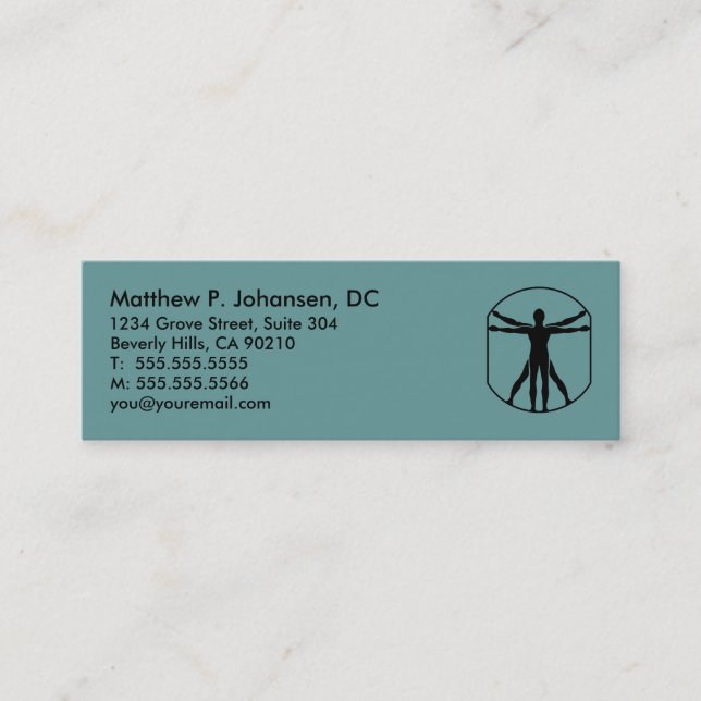 Cartes de visite minces de chiropractie (Devant)