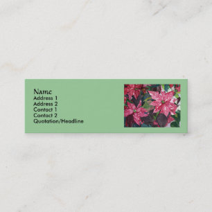 Cartes de visite minces de poinsettia
