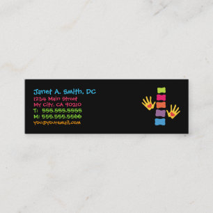 Cartes de visite minces lunatiques de chiropractie