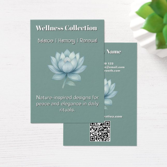 Cartes De Visite Mindfulness Wellness Consultant Zen Lotus Flower (Bureau)