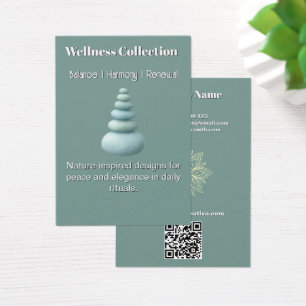 Cartes De Visite Mindfulness Wellness Consultant Zen Stones Lotus