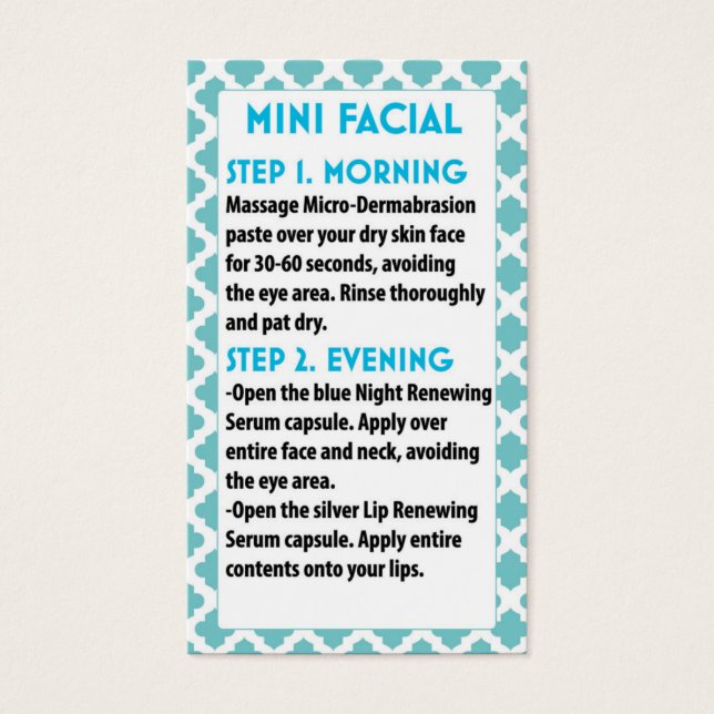 Cartes De Visite Mini Facial R +F card- R + F faciale (Devant)