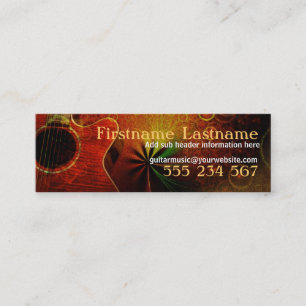 Cartes de visite mini Musique de Guitare