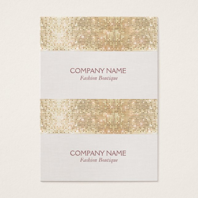 Cartes De Visite Mini prix, cadeau ou hang Sparkin or (Devant)