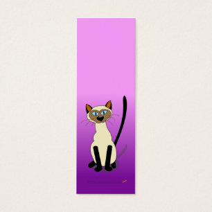 Cartes De Visite Mini signets de chat siamois (pourpres)