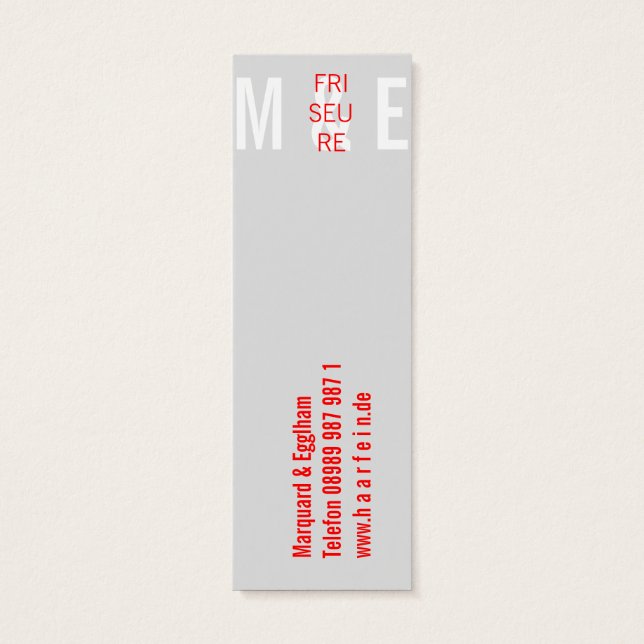 Cartes De Visite Mini Visitenkarten Friseur (Dos)