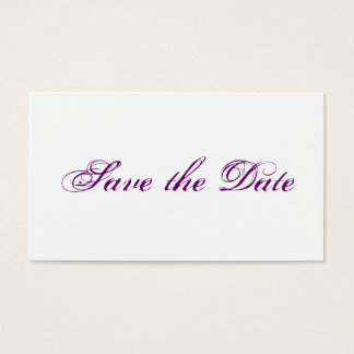 Cartes De Visite Mini wedding save the Date cards in purple