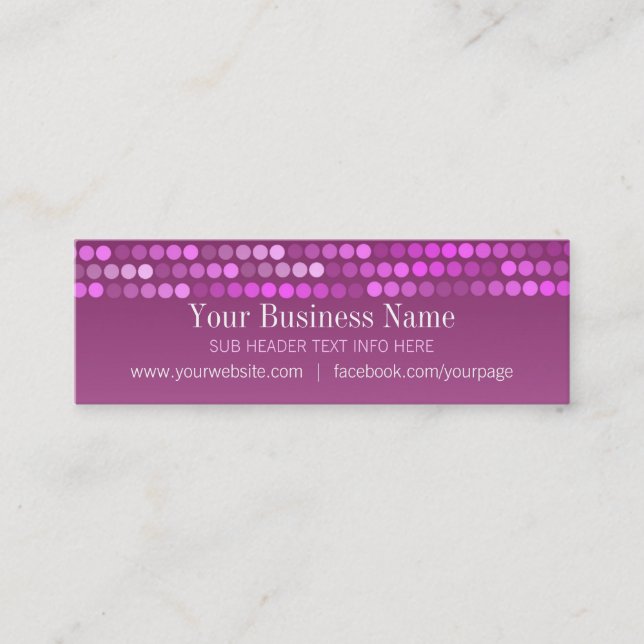 Cartes de visite miniatures profil chic rose moder (Devant)