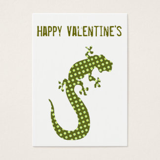 Cartes De Visite Minicard de Valentine de lézard vert