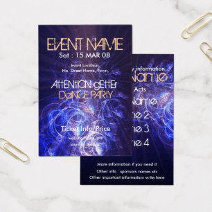 Cartes De Visite miniFLYER #005 de PARTIE d'ÉVÉNEMENT