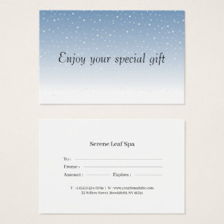 Cartes De Visite Minimal Gift Certificate Card for Small Businesses