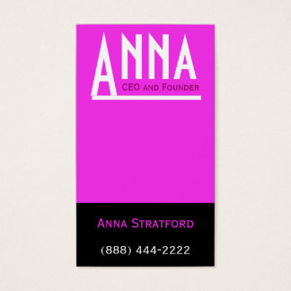 Cartes De Visite Minimal lumineux en rose