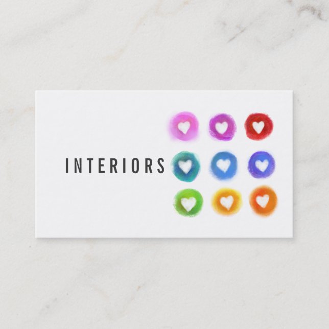 Cartes de visite Minimal Rainbow (Devant)