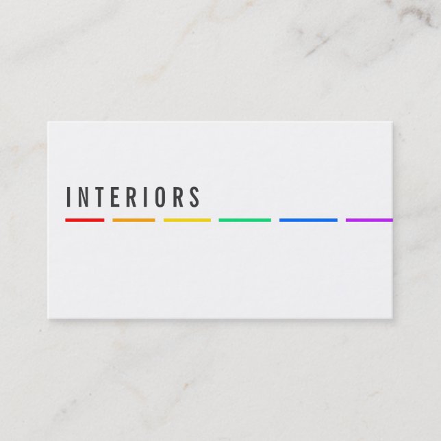 Cartes de visite Minimal Rainbow (Devant)