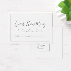 Cartes De Visite Minimaliste Silver Devis Combien De Baisers Jeu