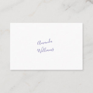 Cartes de visite minimalistes