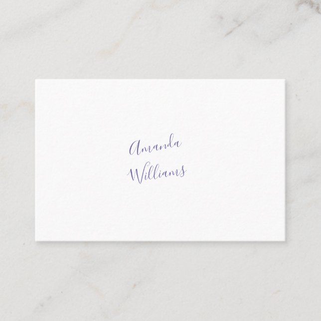 Cartes de visite minimalistes (Devant)