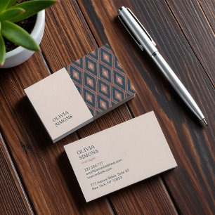 Cartes de visite minimalistes dans le style boho.