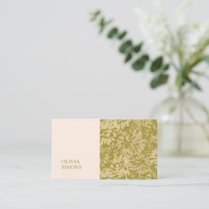 Cartes de visite minimalistes dans le style floral
