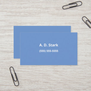 Cartes de visite minimalistes de Cornflower solide