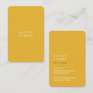 Cartes de visite minimalistes de couleur tendance