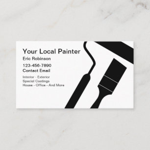 Cartes de visite minimalistes pour peintre en bâti