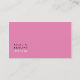 Cartes de visite minimalistes roses