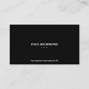 Cartes de visite minimalistic noirs propres