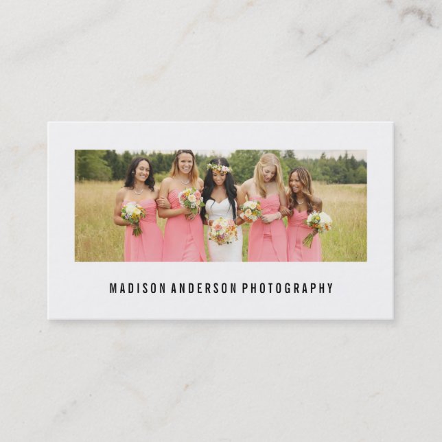 Cartes de visite minimaux de photographie du (Devant)