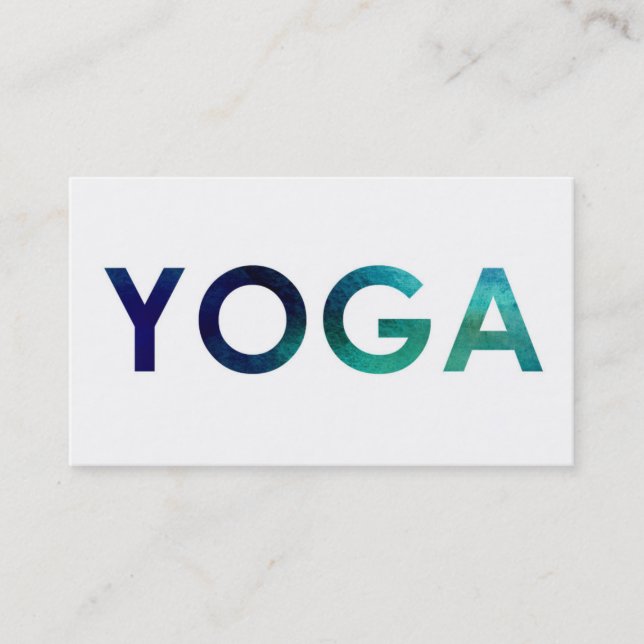 Cartes de visite minimaux et simples de yoga de (Devant)