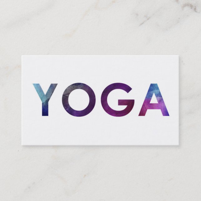 Cartes de visite minimaux et simples de yoga de (Devant)