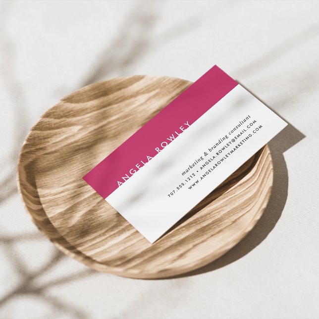 Cartes de visite minimaux modernes | Magenta (Créateur téléchargé)