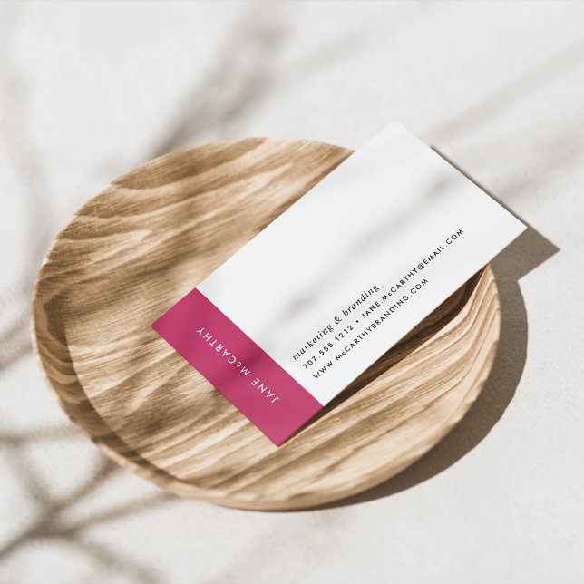 Cartes de visite minimaux modernes | Magenta (Créateur téléchargé)