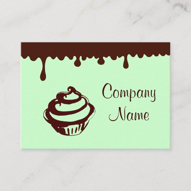 Cartes de visite Mint Chocolate Cupcake personnali (Devant)
