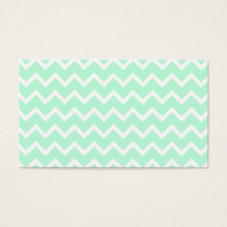 Cartes De Visite Mint Green Zigzag Chevron Stripes.