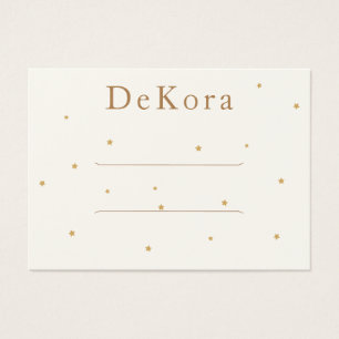 Cartes De Visite Minuscule Gold Stars Clip Barrette Display Card