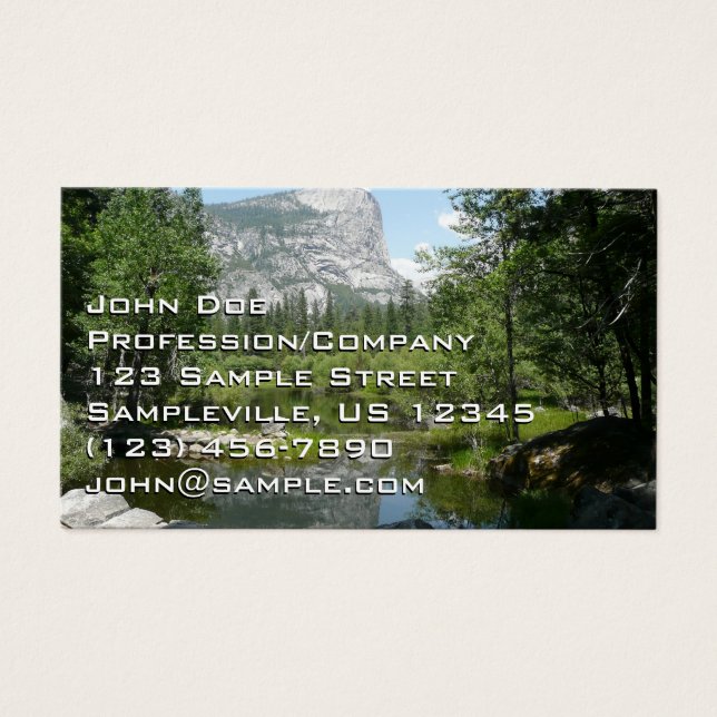 Cartes De Visite Mirror Lake View à Yosemite National Park (Devant)