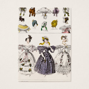Cartes De Visite Mode vintage de Paris de 1800s - robes et