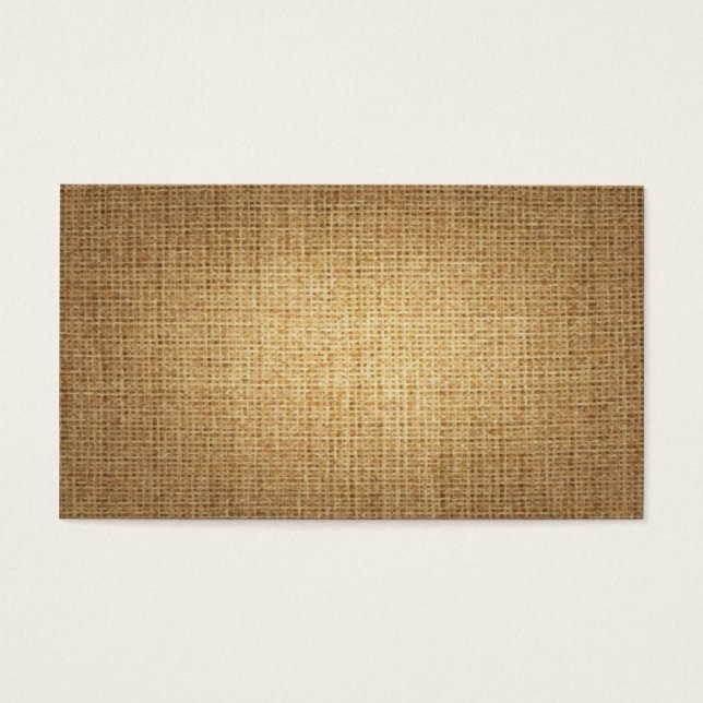Cartes De Visite Modèle Arrière - plan Burlap (Devant)