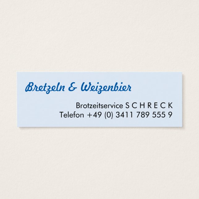 Cartes De Visite Modèle bavarois (Dos)